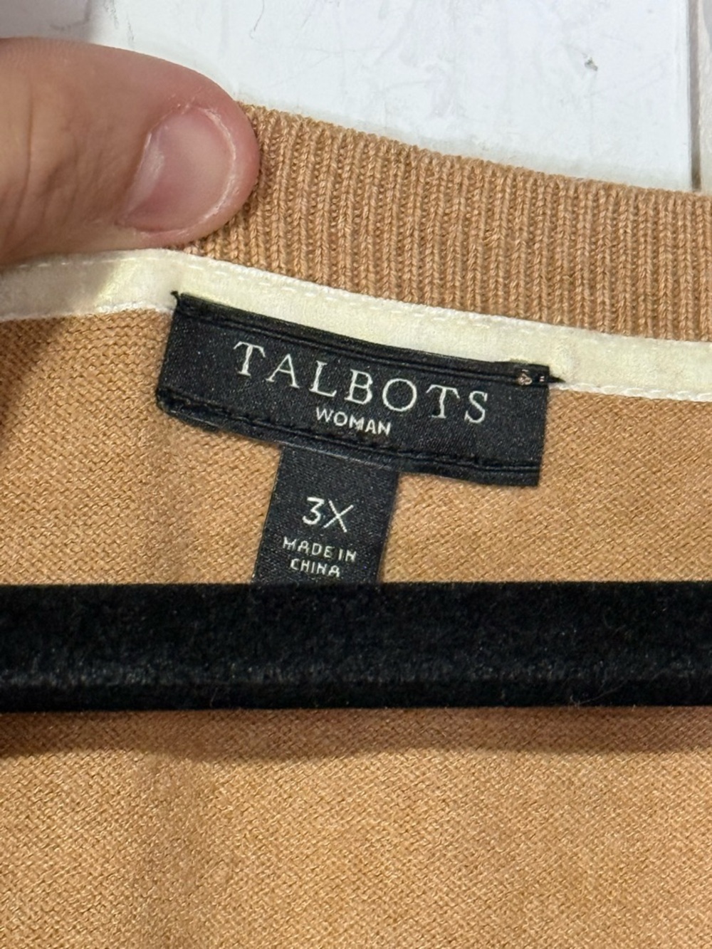 Talbots Sweater Tank Top Camel Brown Size 3X Cotton Knit Minimalist Soft - Picture 5 of 6